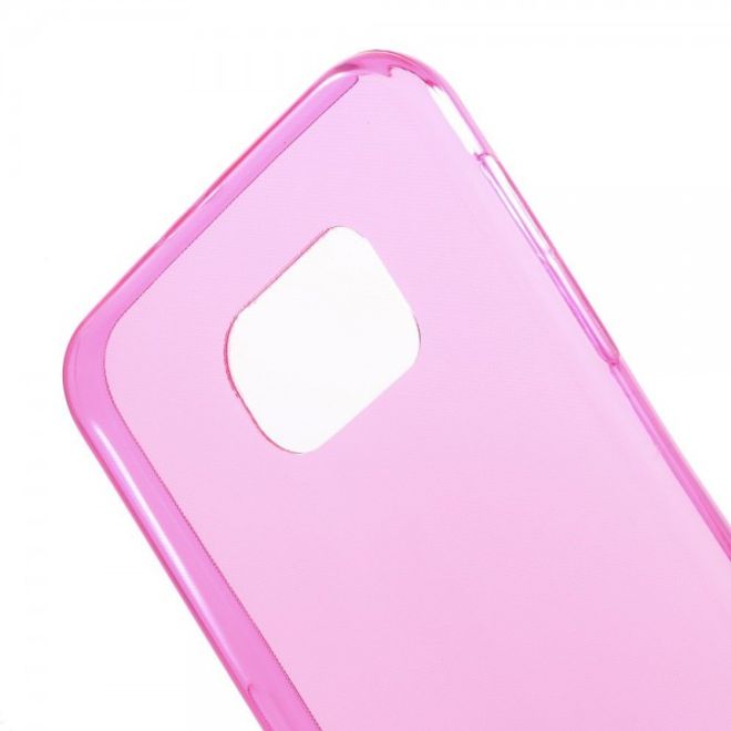Samsung Galaxy S6 Ultradünnes, elastisches Plastik Case - rosa