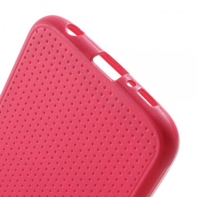 Samsung Galaxy S6 Elastisches Plastik Case mit Gittermuster - rosa