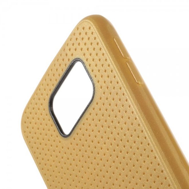 Samsung Galaxy S6 Elastisches Plastik Case mit Gittermuster - braun