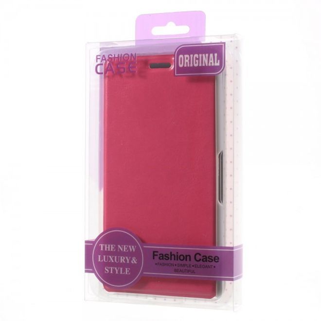 Sony Xperia M4 Aqua Leder Case mit Kreditkartenschlitz - rosa