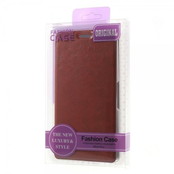 Sony Xperia M4 Aqua Leder Case mit Kreditkartenschlitz - braun