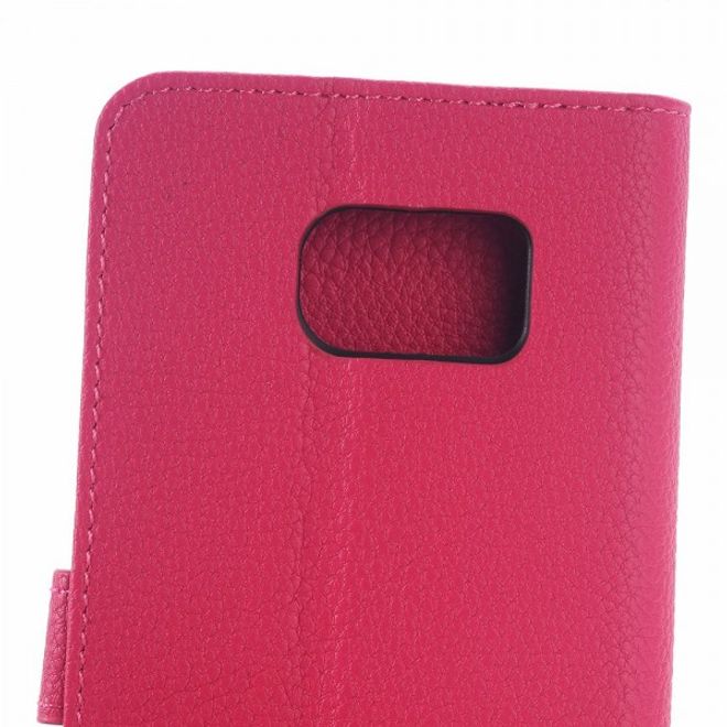 Samsung Galaxy S6 Leder Case mit markanter Litchitextur - rosa