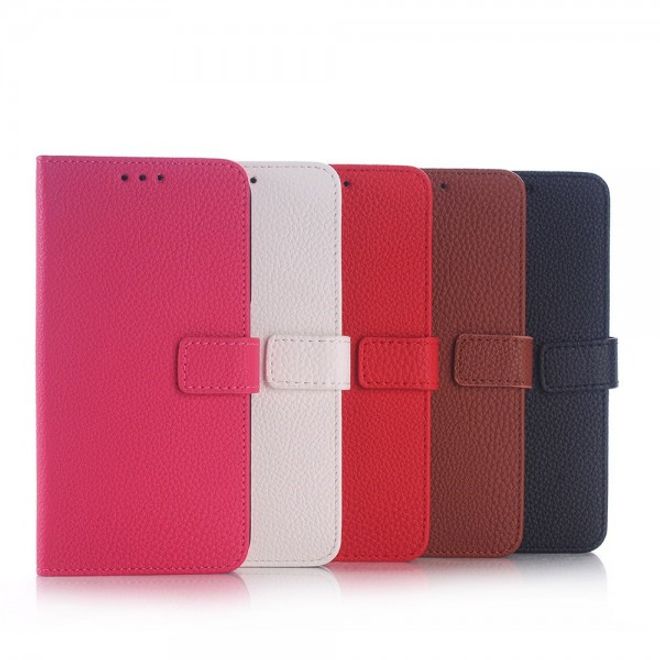 Samsung Galaxy S6 Leder Case mit markanter Litchitextur - rosa