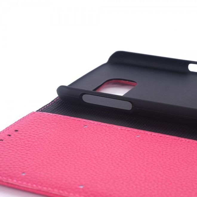 Samsung Galaxy S6 Leder Case mit markanter Litchitextur - rosa