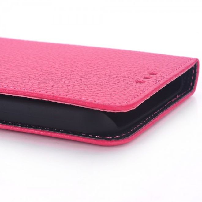 Samsung Galaxy S6 Leder Case mit markanter Litchitextur - rosa