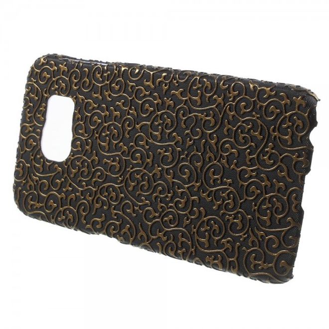 Samsung Galaxy S6 Hart Plastik Case mit markanter Oberfläche - schwarz