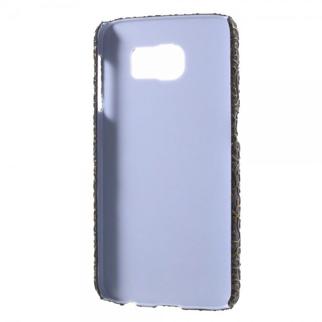 Samsung Galaxy S6 Hart Plastik Case mit markanter Oberfläche - schwarz