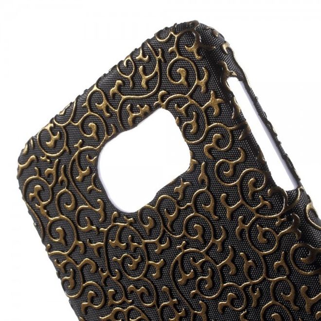 Samsung Galaxy S6 Hart Plastik Case mit markanter Oberfläche - schwarz