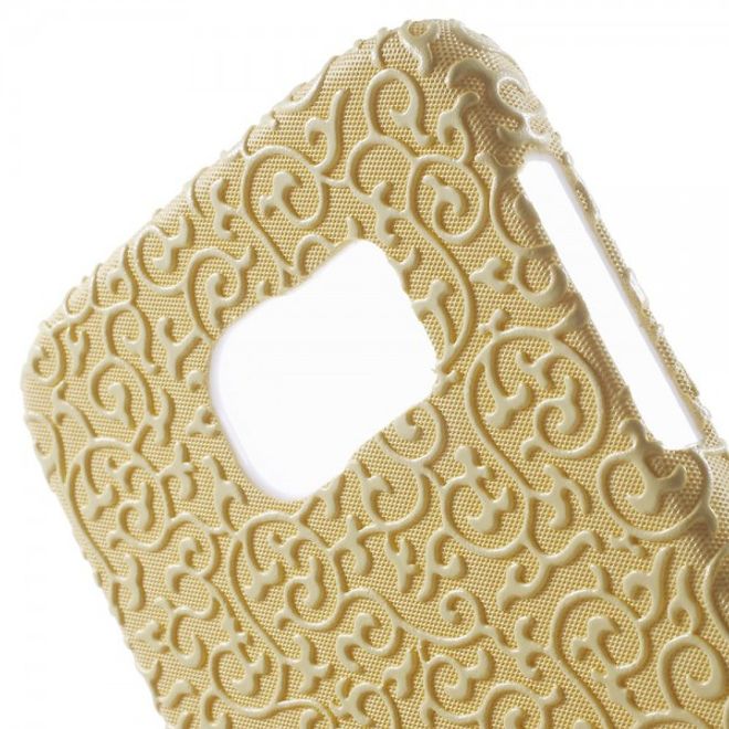 Samsung Galaxy S6 Hart Plastik Case mit markanter Oberfläche - gelb