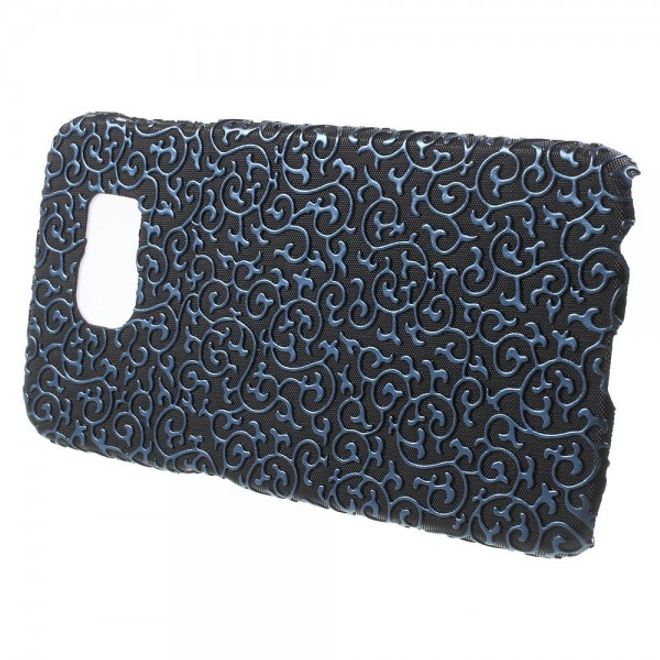 Samsung Galaxy S6 Hart Plastik Case mit markanter Oberfläche - blau