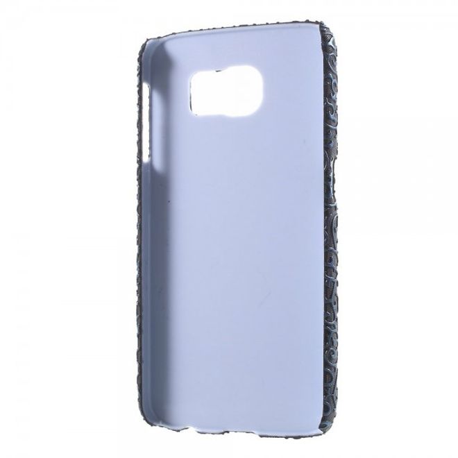 Samsung Galaxy S6 Hart Plastik Case mit markanter Oberfläche - blau