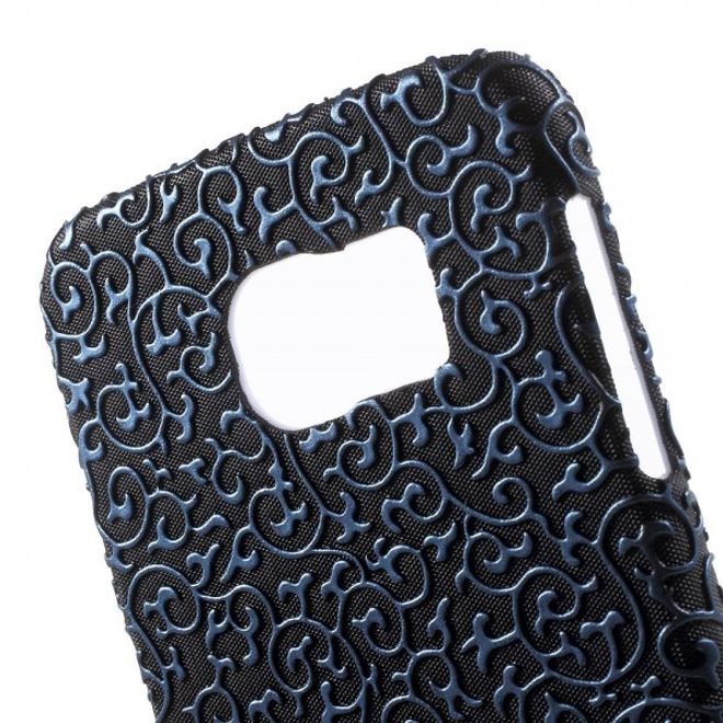 Samsung Galaxy S6 Hart Plastik Case mit markanter Oberfläche - blau