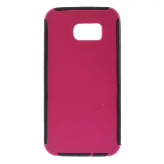 Samsung Galaxy S6 Robustes, elastisches Plastik und Silikon Case - rosa