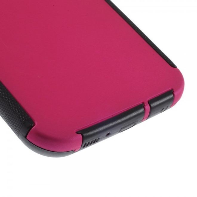Samsung Galaxy S6 Robustes, elastisches Plastik und Silikon Case - rosa