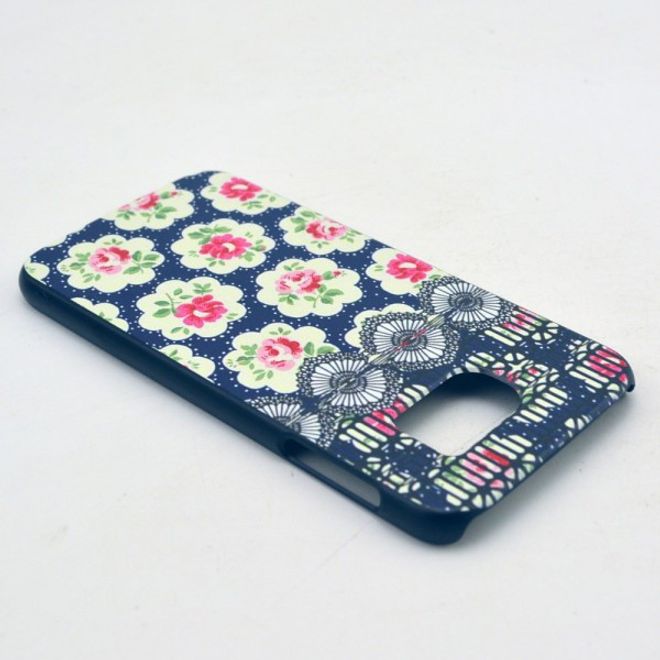 Samsung Galaxy S6 Hart Plastik Case mit eleganten Blumen