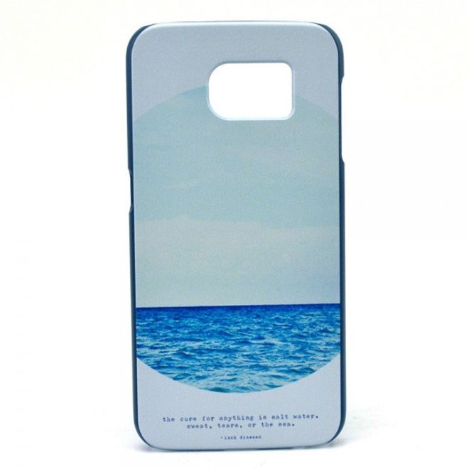 Samsung Galaxy S6 Hart Plastik Case mit Ozean und klarem Himmel