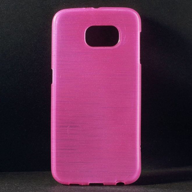 Samsung Galaxy S6 Gebürstetes, elastisches Plastik Case - rosa