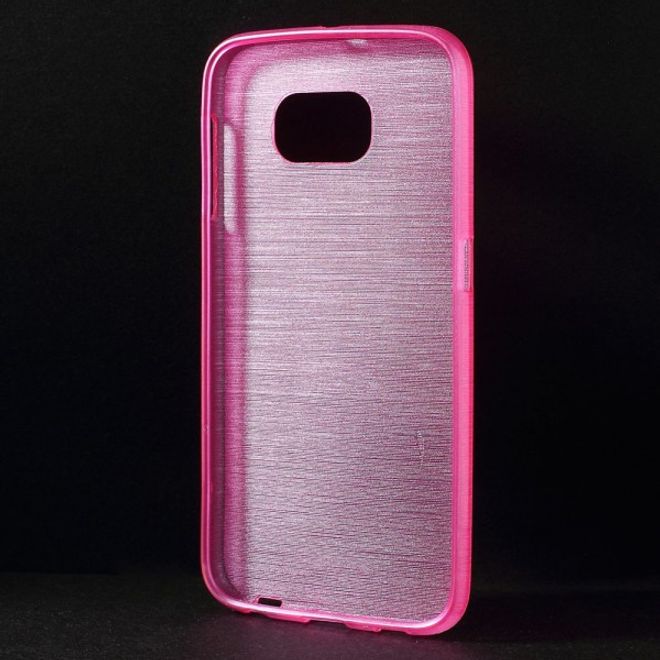Samsung Galaxy S6 Gebürstetes, elastisches Plastik Case - rosa