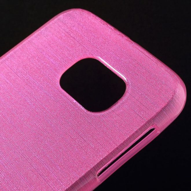 Samsung Galaxy S6 Gebürstetes, elastisches Plastik Case - rosa