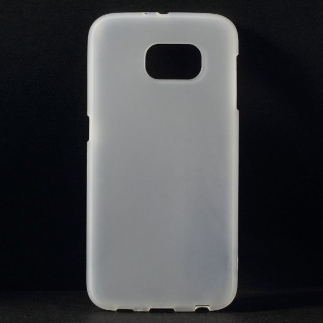 Samsung Galaxy S6 Mattes, elastisches Plastik Case - weiss