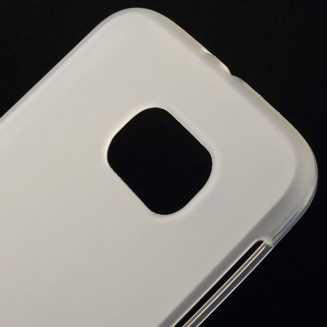 Samsung Galaxy S6 Mattes, elastisches Plastik Case - weiss