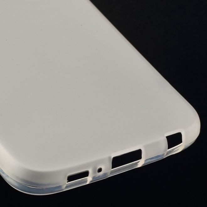 Samsung Galaxy S6 Mattes, elastisches Plastik Case - weiss