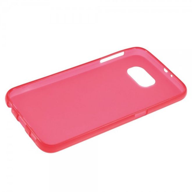 Samsung Galaxy S6 Mattes, elastisches Plastik Case - rot
