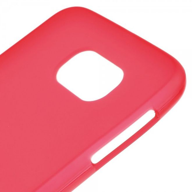 Samsung Galaxy S6 Mattes, elastisches Plastik Case - rot
