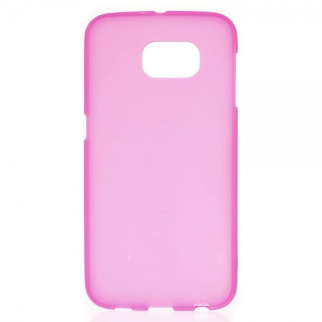 Samsung Galaxy S6 Mattes, elastisches Plastik Case - rosa