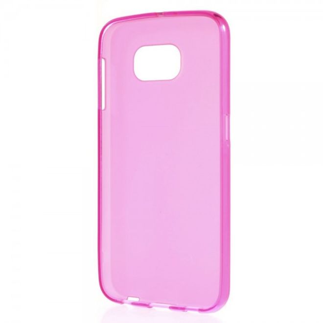 Samsung Galaxy S6 Mattes, elastisches Plastik Case - rosa