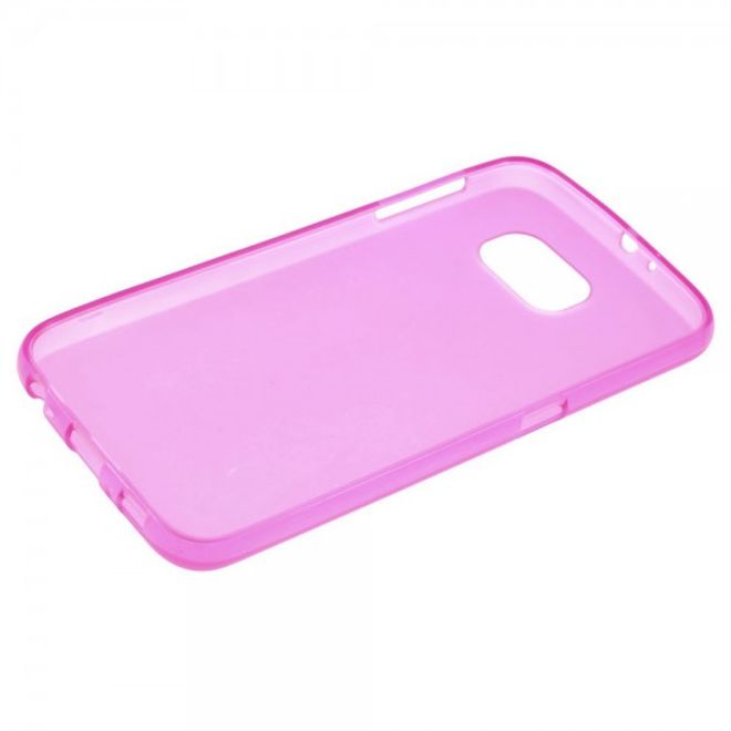 Samsung Galaxy S6 Mattes, elastisches Plastik Case - rosa