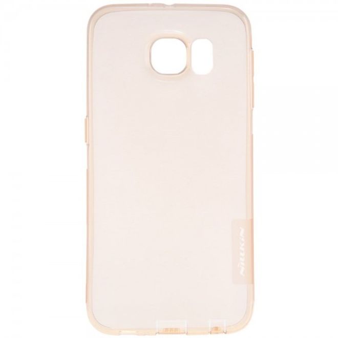 Samsung Galaxy S6 Dünnes, elastisches Plastik Case von Nillkin - braun