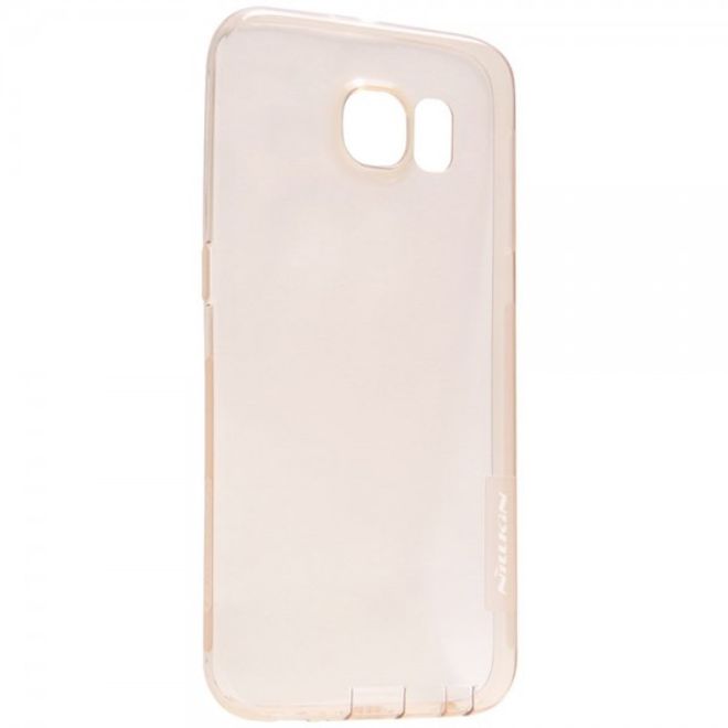 Samsung Galaxy S6 Dünnes, elastisches Plastik Case von Nillkin - braun