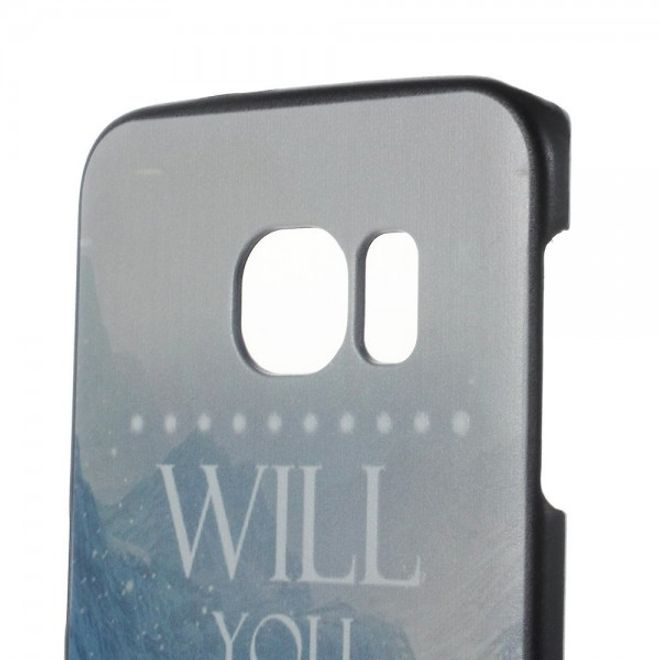 Galaxy S6 Edge Hart Plastik Case mit Schriftzug Will you still love me