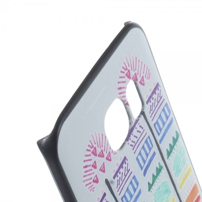 Galaxy S6 Edge Hart Plastik Case mit farbigen Federn