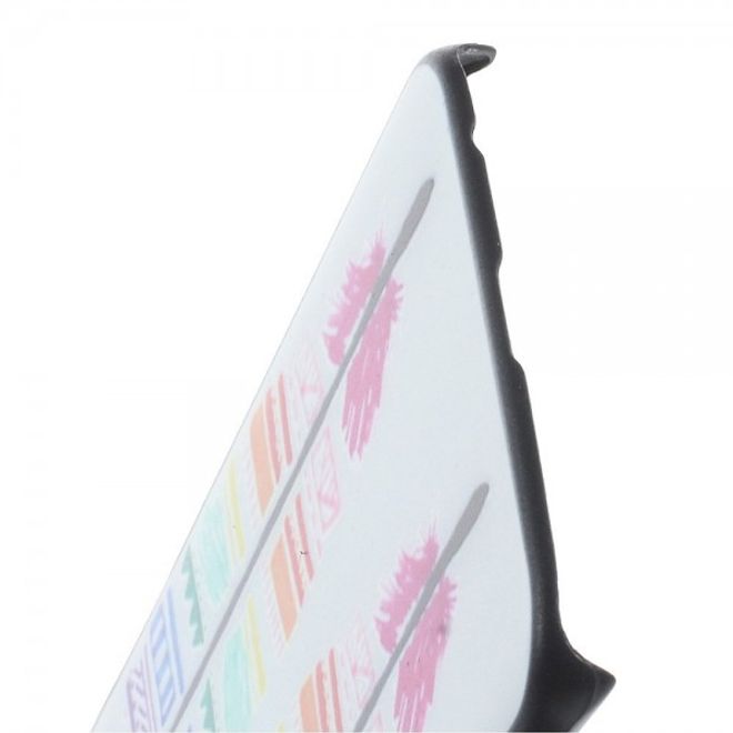 Galaxy S6 Edge Hart Plastik Case mit farbigen Federn