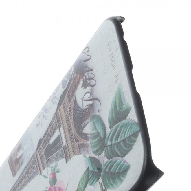 Galaxy S6 Edge Hart Plastik Case mit Eiffelturm und Blumen