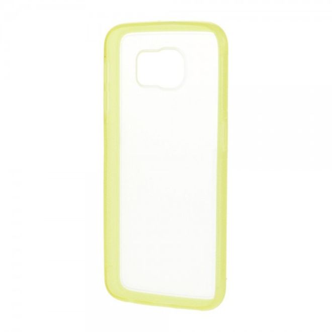 Samsung Galaxy S6 Leicht elastisches Plastik Case mit transparenter Rückseite - grün