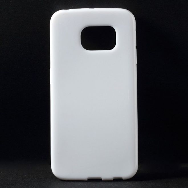 Galaxy S6 Edge Leicht glänzendes, elastisches Plastik Case - weiss