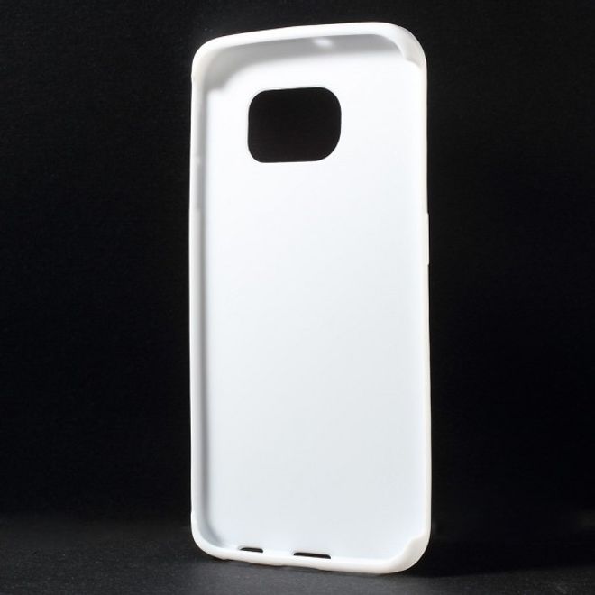 Galaxy S6 Edge Leicht glänzendes, elastisches Plastik Case - weiss