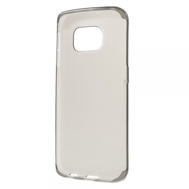 Galaxy S6 Edge Leicht glänzendes, elastisches Plastik Case - grau