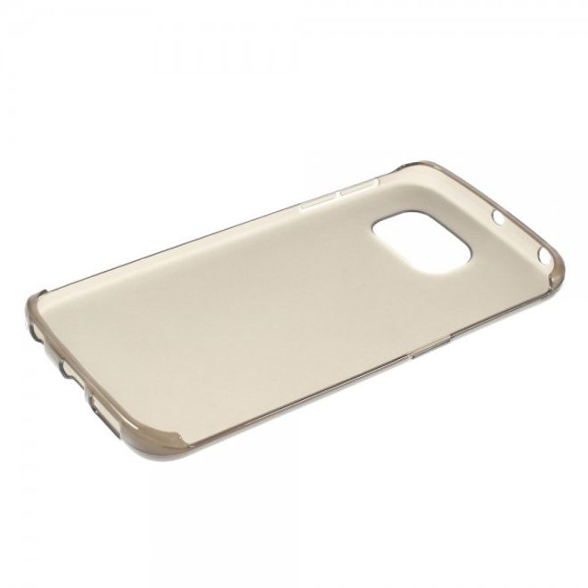 Galaxy S6 Edge Leicht glänzendes, elastisches Plastik Case - grau