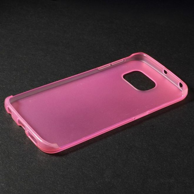 Galaxy S6 Edge Leicht glänzendes, elastisches Plastik Case - pink