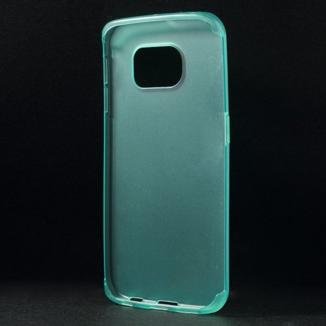 Galaxy S6 Edge Leicht glänzendes, elastisches Plastik Case - blau