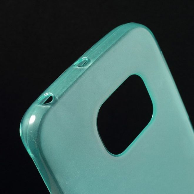 Galaxy S6 Edge Leicht glänzendes, elastisches Plastik Case - blau