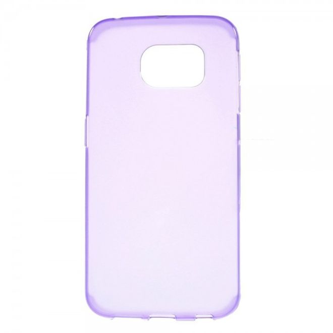 Galaxy S6 Edge Leicht glänzendes, elastisches Plastik Case - purpur