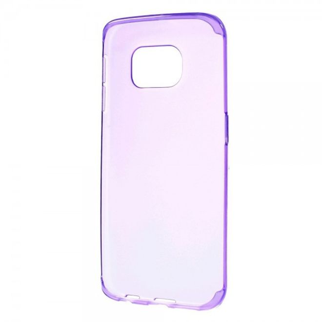 Galaxy S6 Edge Leicht glänzendes, elastisches Plastik Case - purpur