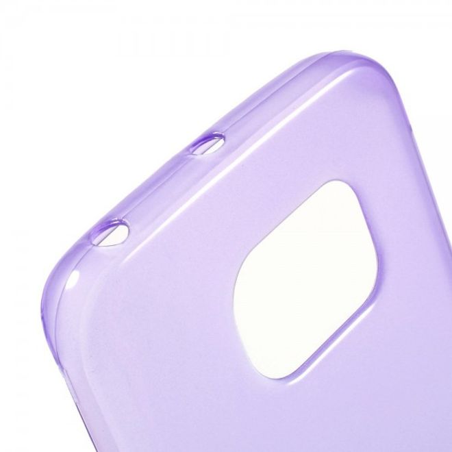 Galaxy S6 Edge Leicht glänzendes, elastisches Plastik Case - purpur