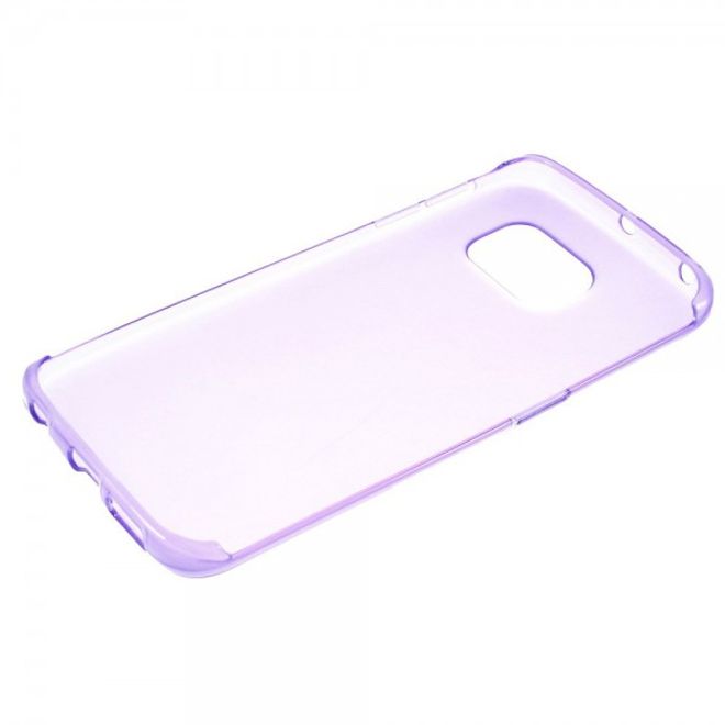 Galaxy S6 Edge Leicht glänzendes, elastisches Plastik Case - purpur