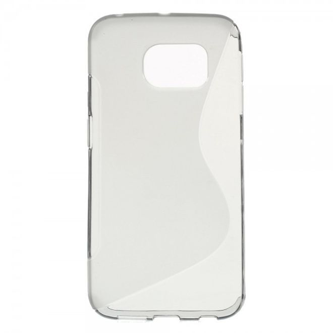 Galaxy S6 Edge Elastisches Plastik Case S-Curve - grau